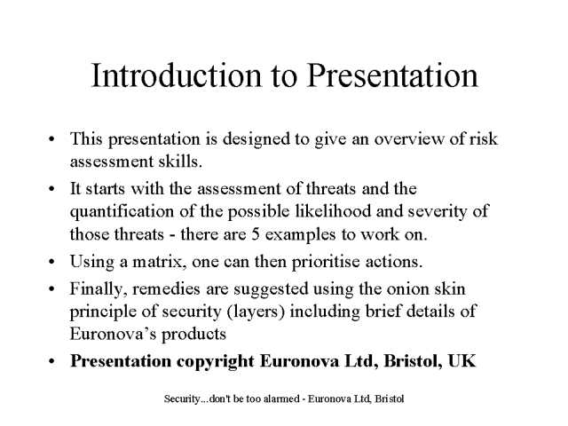 Introduction to Presentation